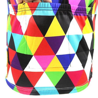 Montella Cycling Long Sleeve Colorful Triangles Long Sleeve Cycling Jersey
