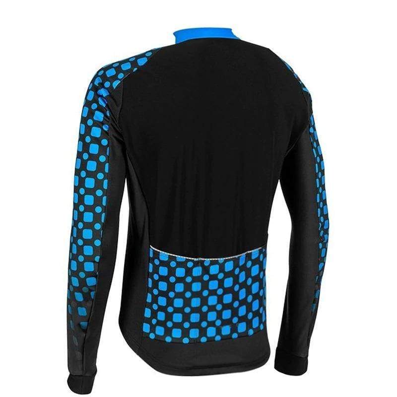 Montella Cycling Long Sleeve Men's Blue Detail Long Sleeve Cycling Jersey