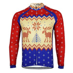 Montella Cycling Long Sleeve Men's Christmas Style Long Sleeve Cycling Jersey