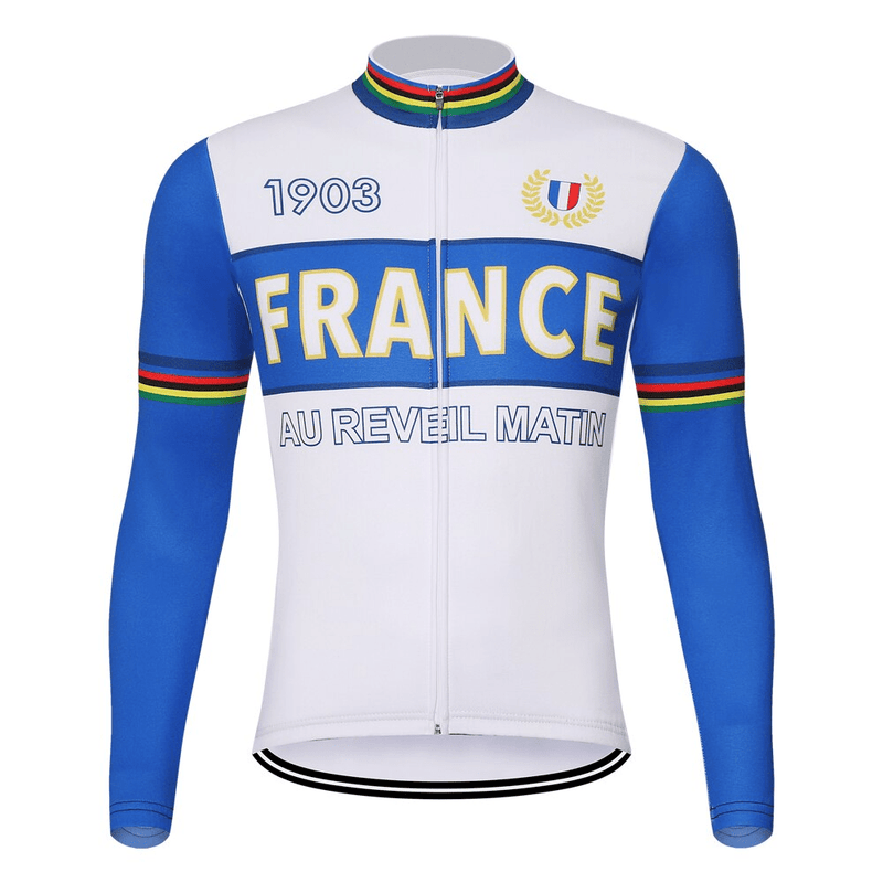 Montella Cycling Long Sleeve Men's France Long Sleeve Cycling Jersey