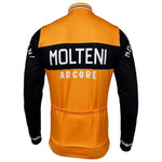 Montella Cycling Long Sleeve Men's Retro Molteni Orange Long Sleeve Cycling Jersey