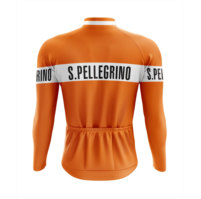 Montella Cycling Long Sleeve Men's San Pellegrino Retro Long Sleeve Cycling Jersey