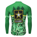 Montella Cycling Long Sleeve Men's US Army Long Sleeve Cycling Jersey