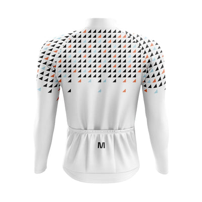 Montella Cycling Long Sleeve Men's White Long Sleeve Cycling Jersey