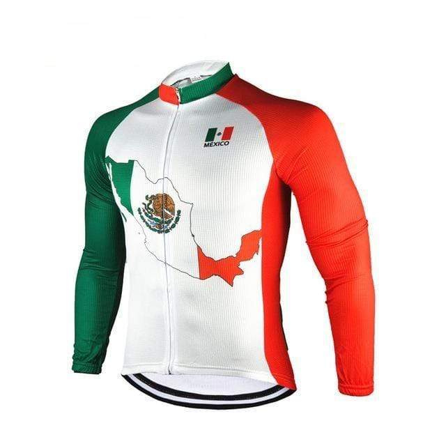 Montella Cycling Long Sleeve Mexico Team Long Sleeve Cycling Jersey