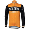 Montella Cycling Long Sleeve No Fleece / XXS / Black Men's Retro Molteni Orange Long Sleeve Cycling Jersey