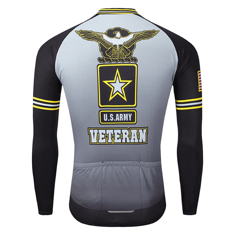 Montella Cycling Long Sleeve US Army Veteran Long Sleeve Cycling Jersey