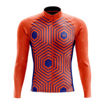 Montella Cycling Men Long Sleeve Men's Orange Long Sleeve Cycling Jersey