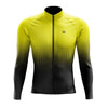Montella Cycling Men Long Sleeve Men's Yellow Gradient Long Sleeve Cycling Jersey