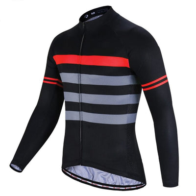 Montella Cycling Men Long Sleeve Red / Summer Polyester / XS Men's Long Sleeve Cycling Jersey