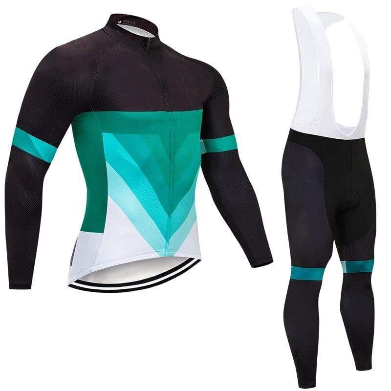 Montella Cycling Men's Blue Long Sleeve Pace Cycling Jersey or Pants