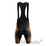 Montella Cycling Men's Orange Line Cycling Bib Shorts