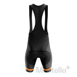 Montella Cycling Men's Orange Lines Cycling Bib Shorts