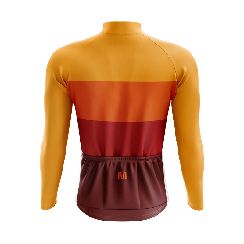 Montella Cycling Men's Orange Long Sleeve Cycling Jersey