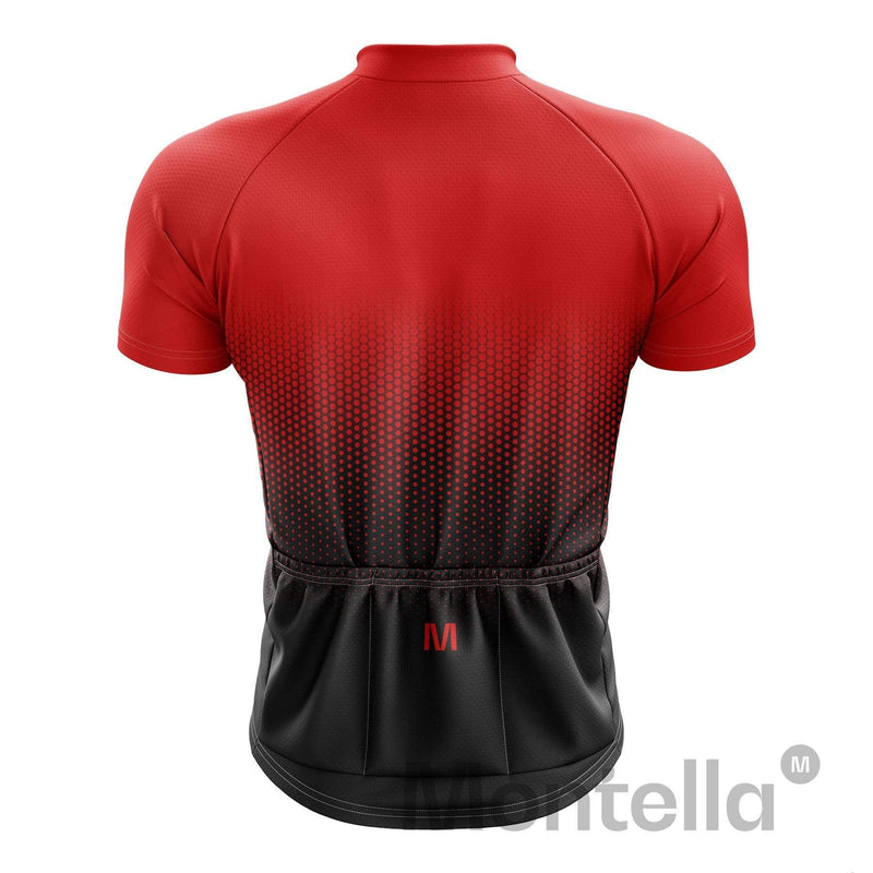 Montella Cycling Men's Red Gradient Cycling Jersey
