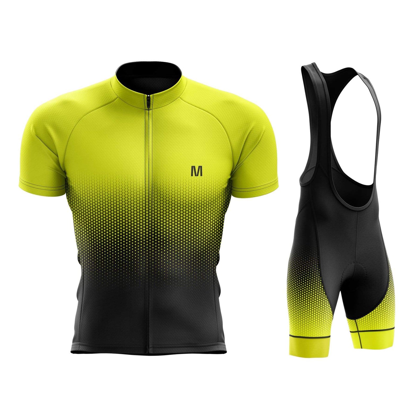 Montella Cycling Men's Yellow Gradient Cycling Jersey or Bibs