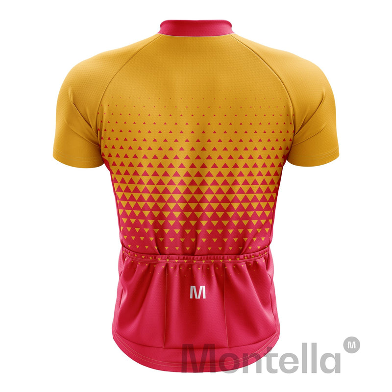 Montella Cycling Men's Yellow Gradient Cycling Jersey or Bibs