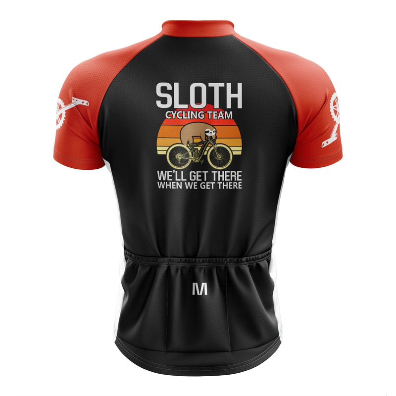 Montella Cycling Men SS Jersey Men's Black Orange Sloth Team Cycling Jersey