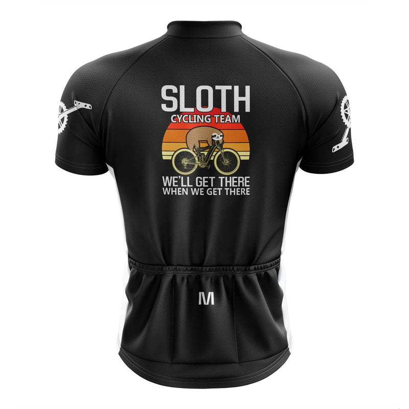 Montella Cycling Men SS Jersey Men's Black Sloth Team Cycling Jersey