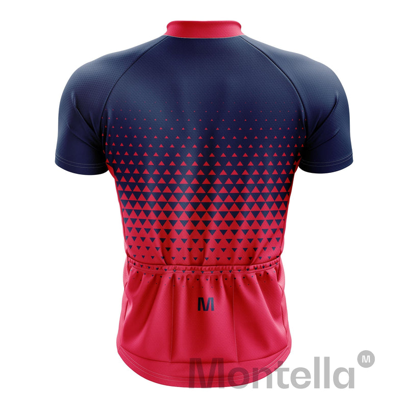 Montella Cycling Men SS Jersey Men's Blue Red Gradient Cycling Jersey