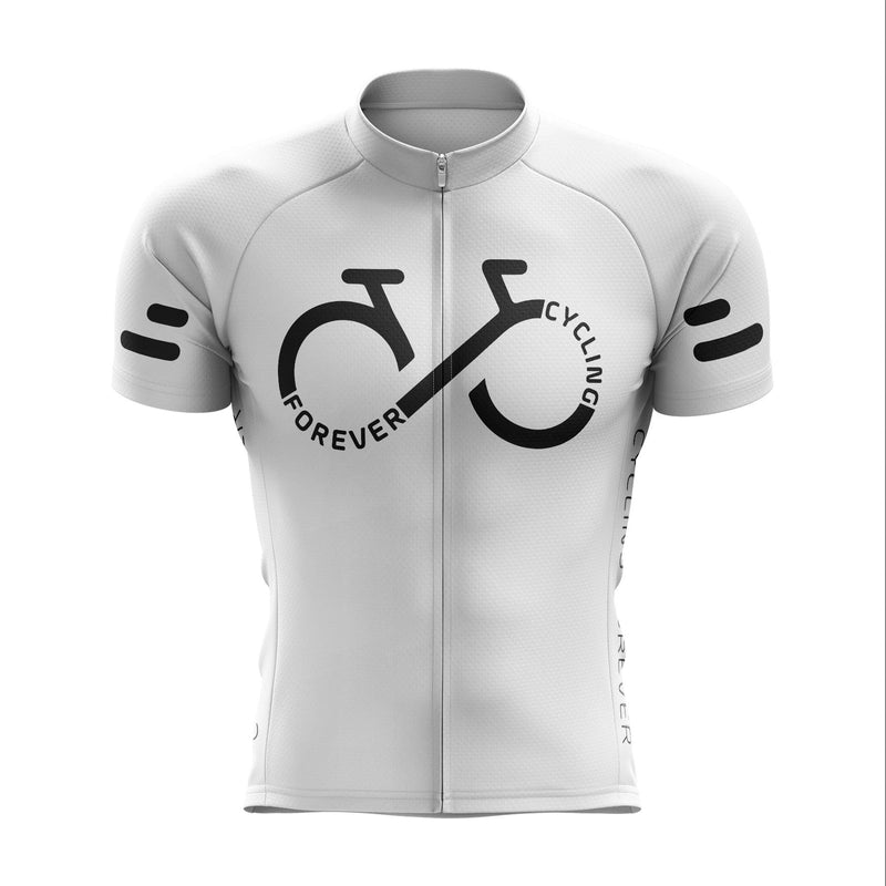 Montella Cycling S / Jersey Only Men's White Cycling Forever Infinity Jersey or Bib Shorts