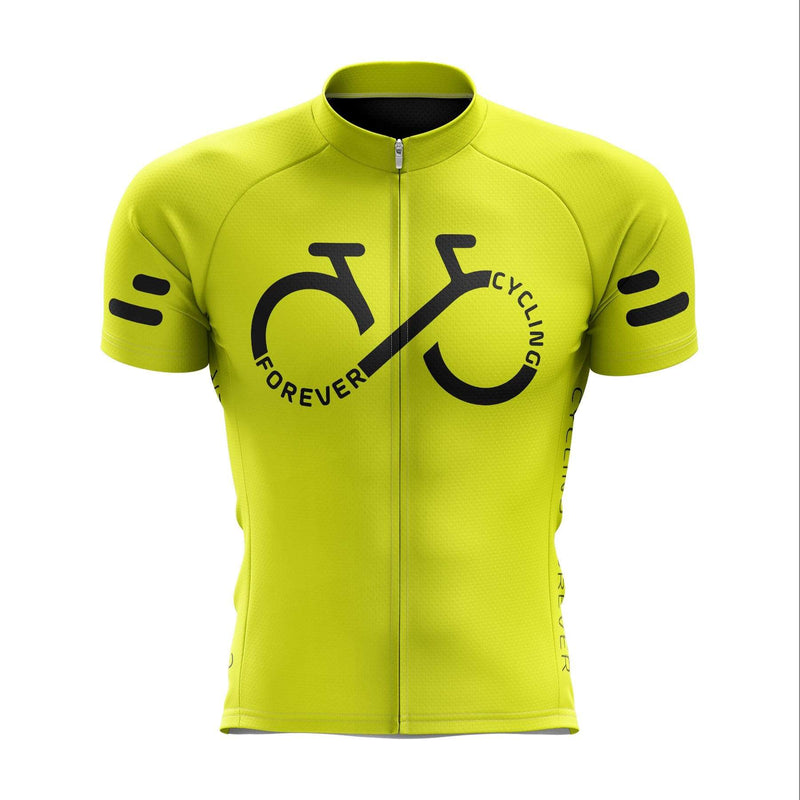 Montella Cycling S / Jersey Only Men's Yellow Cycling Forever InfinityJersey or Bibs