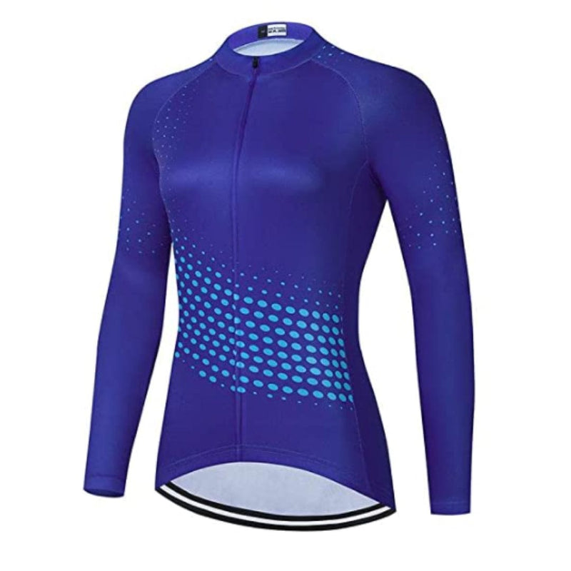Montella Cycling S / Jersey Only / Summer Polyester Women's Blue Long Sleeve Cycling Jersey or Pants