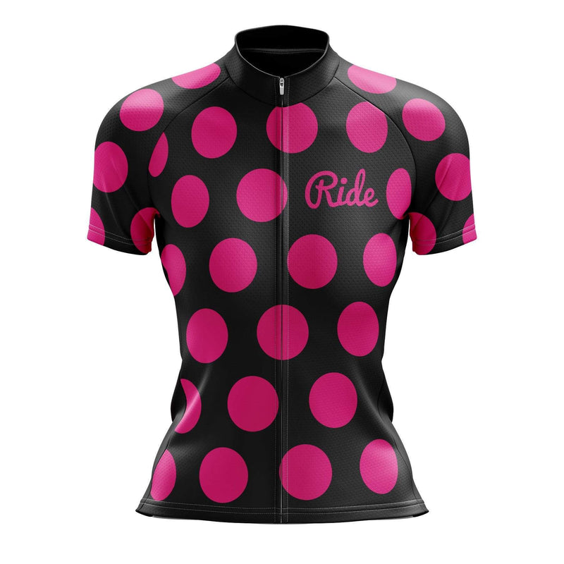Montella Cycling S / Jersey Only Women's Pink Dots Cycling Jersey or Shorts