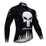 Montella Cycling S / Long Sleeve Jersey / Thermal Fleece Skull Black Winter Cycling Jersey or Bib Pants