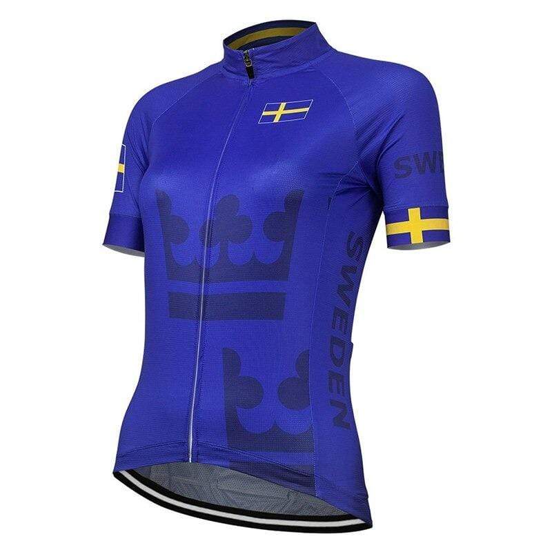 Montella Cycling S / Women's Jersey Sweden Blue Cycling Jersey