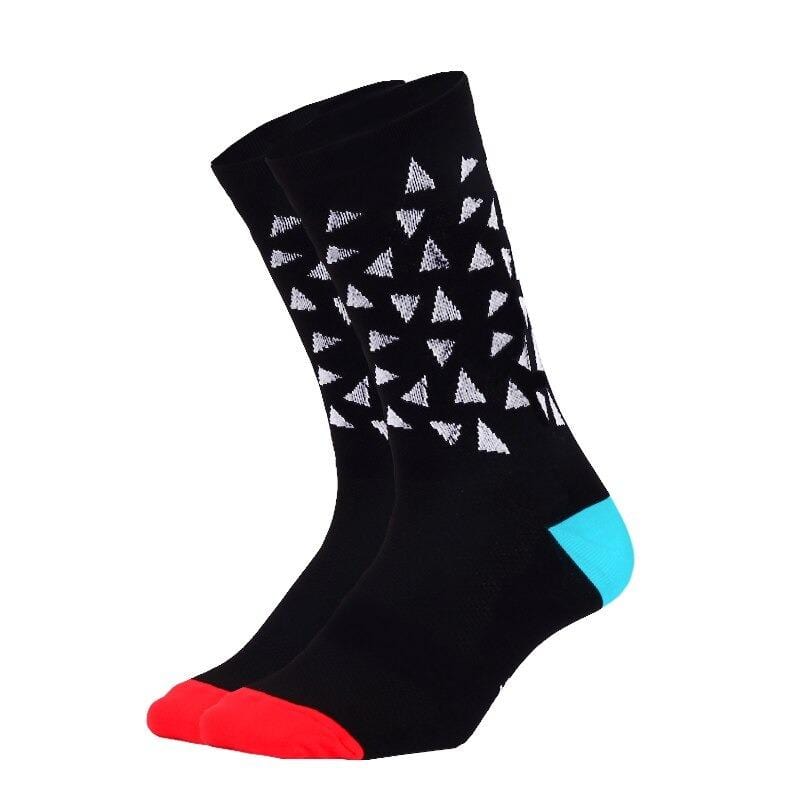 Montella Cycling Socks Black Professional Cycling Compression Socks Dots