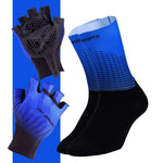 Montella Cycling Socks Blue / M Half Finger Cycling Gloves and Anti Slip Socks Set