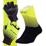 Montella Cycling Socks Green / M Half Finger Cycling Gloves and Anti Slip Socks Set