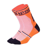Montella Cycling Socks Orange Professional Cycling Compression Socks Sporty