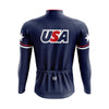 Montella Cycling USA Blue Long Sleeve Cycling Jersey