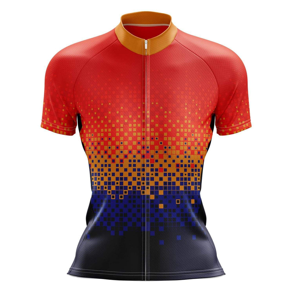 Womens orange store cycling jersey