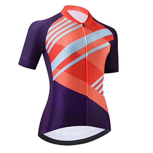 Montella Cycling Women's Orange Pattern Cycling Jersey