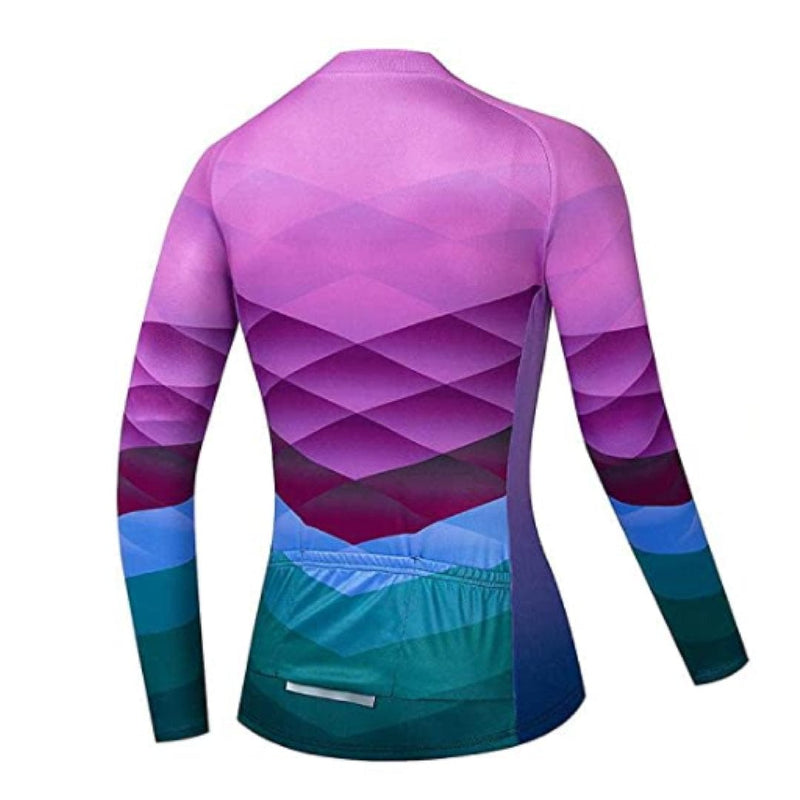 Montella Cycling Women's Pink Gradient Long Sleeve Cycling Jersey or Pants