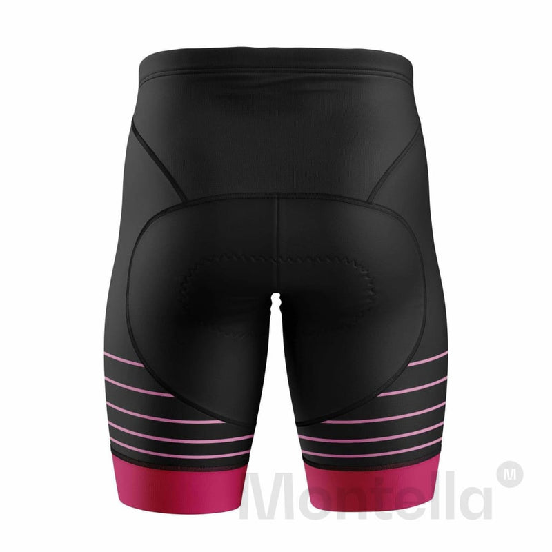 Montella Cycling Women's Pink Lines Padded Cycling Shorts
