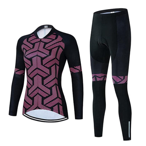 Montella Cycling Women's Pink Long Sleeve Cycling Jersey or Pants