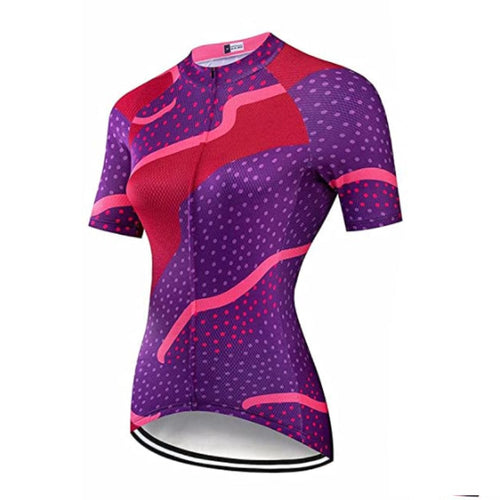 Montella Cycling Women's Purple Dots Cycling Jersey