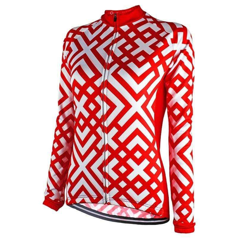 Montella Cycling Women's Red Style Winter Cycling Jersey