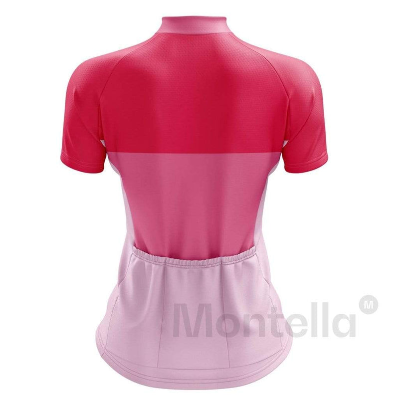 Montella Cycling Women's Striped Pink Cycling Jersey