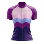 Montella Cycling Women's Wavy Purple Cycling Jersey