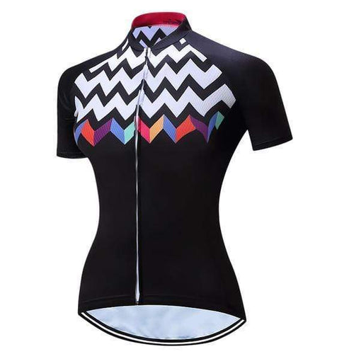Montella Cycling Women's Zig Zag Short Sleeve Cycling Jersey