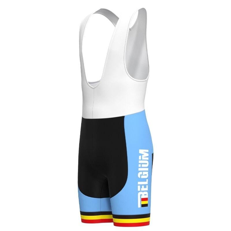 top-cycling-wear Bibs Only / S Men's Racing Belgium Retro Cycling Jersey or Bibs