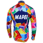 top-cycling-wear Long Sleeve Men's Retro Mapei Long Sleeve Cycling Jersey