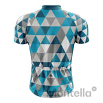 top-cycling-wear Men's Blue Triangles Cycling Jersey