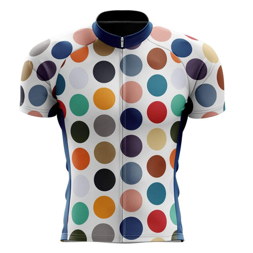 top-cycling-wear Men's Colorful Dots Cycling Jersey