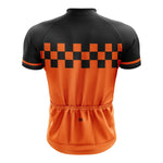 top-cycling-wear Men's Orange Speed Cycling Jersey and Bib Shorts